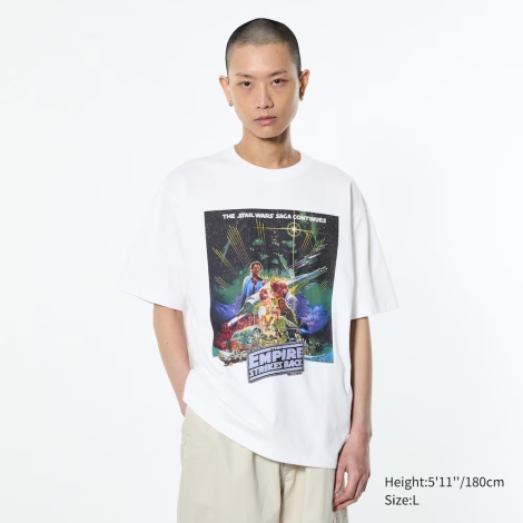 Футболка UNIQLO Star Wars by Kosuke Kawamura с принтом 1159814765 (Белый XXL)