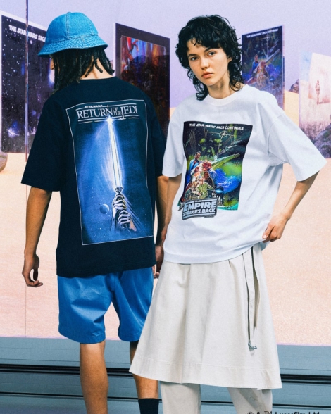 Футболка UNIQLO Star Wars by Kosuke Kawamura з принтом 1159814763  (Білий XXL)