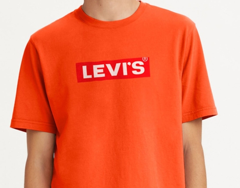 Футболка чоловіча Levi's з логотипом 1159814809  (Помаранчевий L)