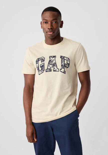 Футболка мужская GAP с логотипом 1159815258 (Молочный S)