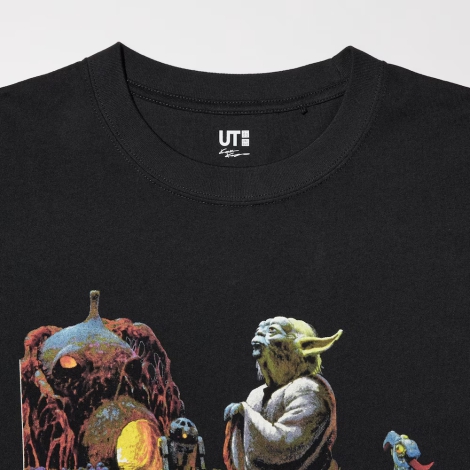 Футболка UNIQLO Star Wars by Kosuke Kawamura с принтом 1159816576 (Черный XXL)