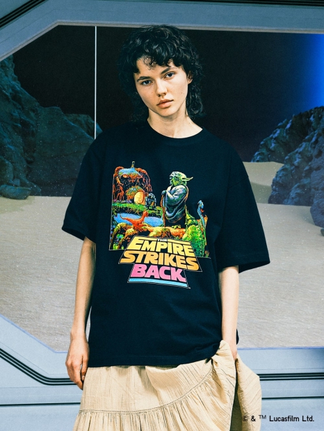 Футболка UNIQLO Star Wars by Kosuke Kawamura с принтом 1159816576 (Черный XXL)