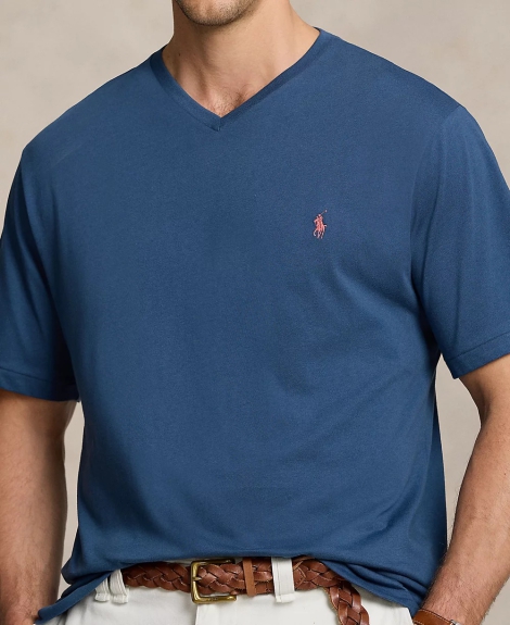 Футболка мужская Polo Ralph Lauren с вышитым логотипом 1159818174 (Синий XL)