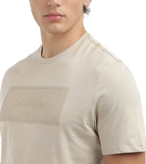 Мужская футболка Calvin Klein с логотипом 1159818200 (Бежевый XXL)