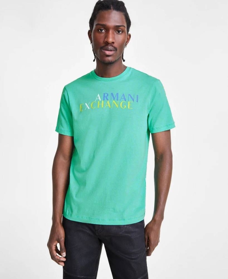 Футболка Armani Exchange с логотипом 1159820108 (Зеленый M)