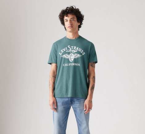 Футболка чоловіча Levi's з принтом 1159820714 (Зелений M)