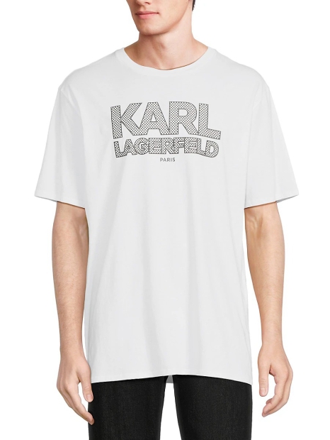 Мужская футболка Karl Lagerfeld Paris с логотипом 1159820857 (Белый XXL)