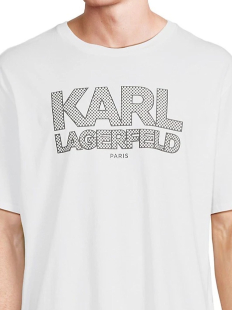Мужская футболка Karl Lagerfeld Paris с логотипом 1159820857 (Белый XXL)