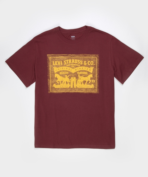 Футболка чоловіча Levi's з логотипом 1159821101 (Бордовий L)