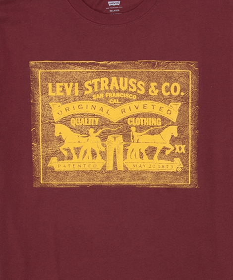 Футболка чоловіча Levi's з логотипом 1159821101 (Бордовий L)