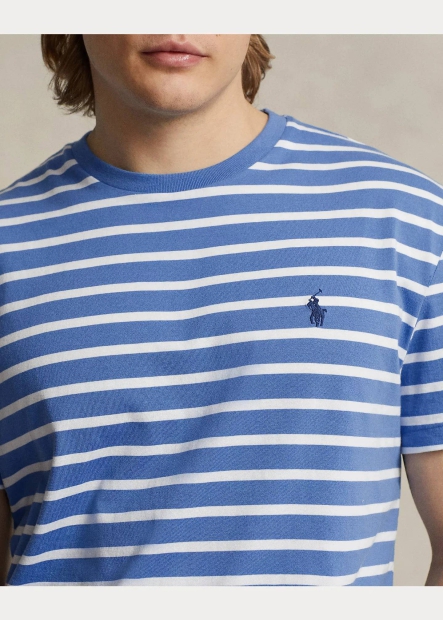 Футболка мужская Polo Ralph Lauren в полоску 1159822047 (Синий XXL)