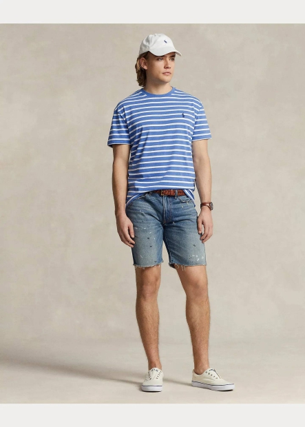 Футболка мужская Polo Ralph Lauren в полоску 1159822047 (Синий XXL)