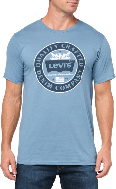 Футболка мужская Levi's с принтом 1159826731 (Синий L)
