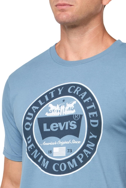 Футболка мужская Levi's с принтом 1159826731 (Синий L)
