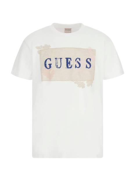 Мужская футболка Guess с вышивкой 1159824132 (Белый L)