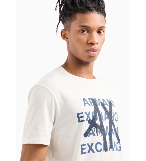 Чоловічі футболки з логотипом Armani Exchange 1159824208 (Білий XXL)