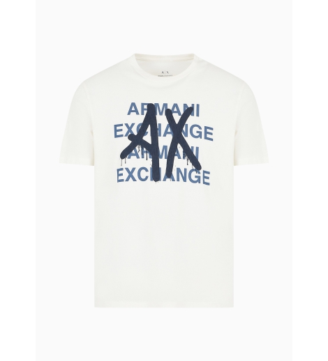 Чоловічі футболки з логотипом Armani Exchange 1159824208 (Білий XXL)