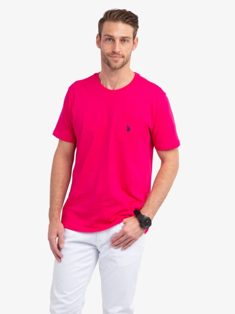 Футболка US Polo Assn з логотипом 1159824424 (Рожевий L)