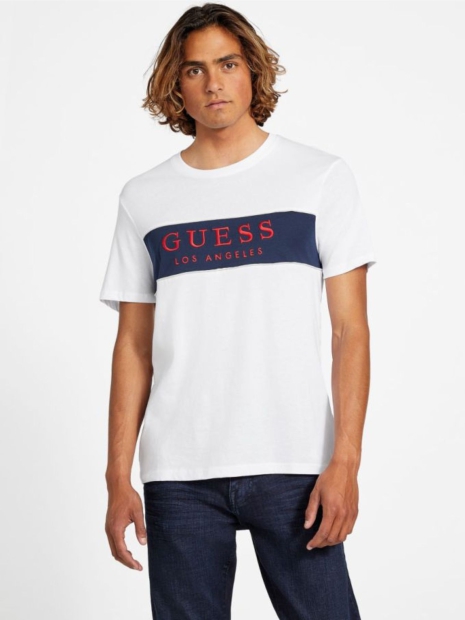 Чоловічі футболки Guess з вишитым логотипом 1159825795 (Білий XL)