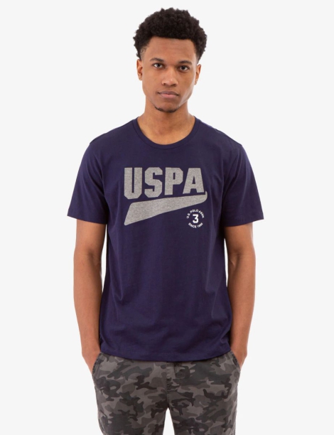 Футболка U.S. Polo Assn с логотипом 1159827699 (Синий XXL)