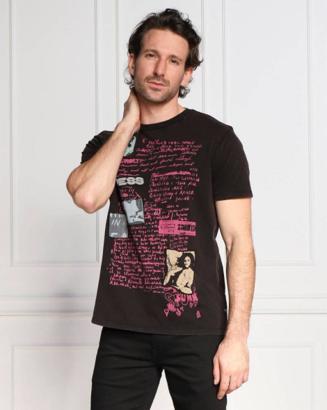 Чоловічі футболки Guess з малюнком 1159830727 (Чорний XL)
