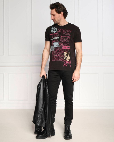 Чоловічі футболки Guess з малюнком 1159830727 (Чорний XL)