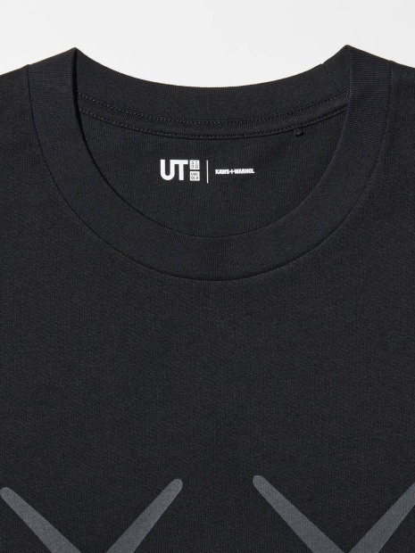 Футболка KAWS + Warhol UNIQLO с принтом 1159831706 (Черный XXL)