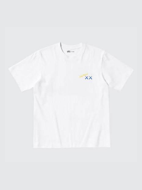Футболка KAWS + Warhol UNIQLO с принтом сзади 1159831709 (Белый XXL)