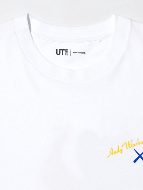Футболка KAWS + Warhol UNIQLO с принтом сзади 1159831709 (Белый XXL)