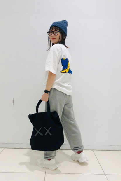 Футболка KAWS + Warhol UNIQLO с принтом сзади 1159831709 (Белый XXL)