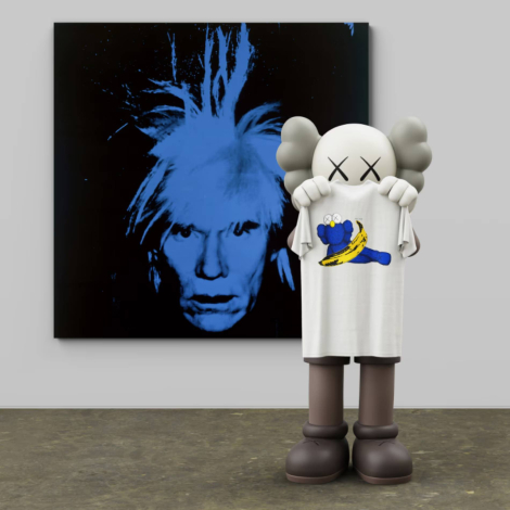 Футболка KAWS + Warhol UNIQLO с принтом сзади 1159831709 (Белый XXL)