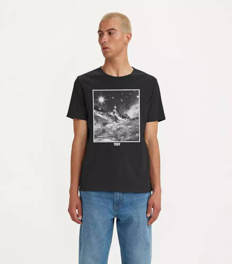 Футболка мужская Levi's с коротким рукавом 1159832226 (Черный XL)