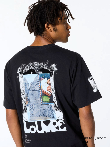 Футболка UT Archive Louvre Graphic UNIQLO  с принтом 1159832515 (Черный XS)