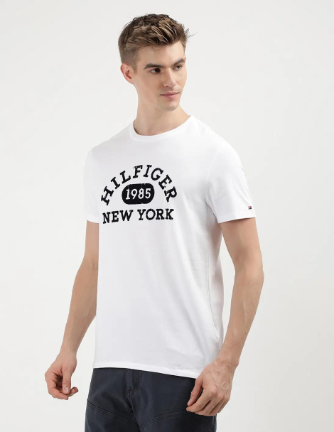 Мужская футболка Tommy Hilfiger с логотипом 1159832902 (Белый XXL)