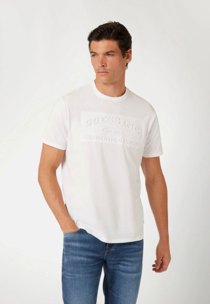 Мужская футболка Guess логотипом 1159833282 (Белый XXL)