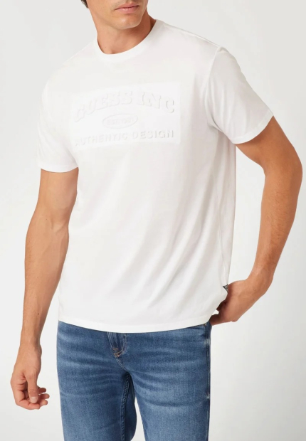 Мужская футболка Guess логотипом 1159833282 (Белый XXL)