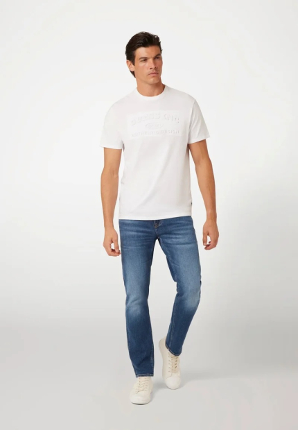 Мужская футболка Guess логотипом 1159833282 (Белый XXL)
