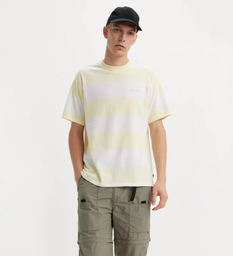 Футболка чоловіча в смужку Levi's з логотипом 1159834044 (Жовтий M)