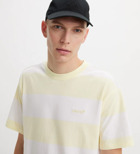 Футболка чоловіча в смужку Levi's з логотипом 1159834044 (Жовтий M)