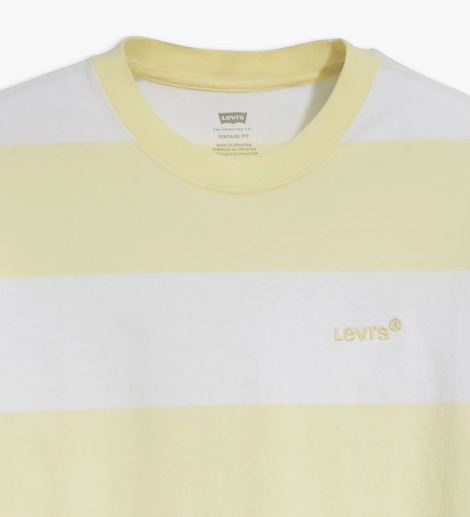 Футболка чоловіча в смужку Levi's з логотипом 1159834044 (Жовтий M)