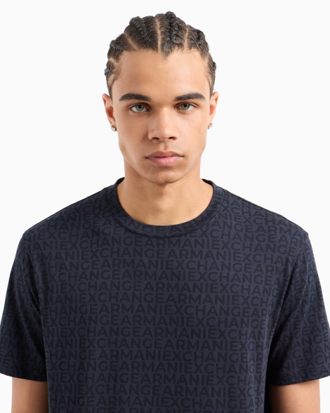 Футболка Armani Exchange з логотипом 1159834186 (Синій XL)