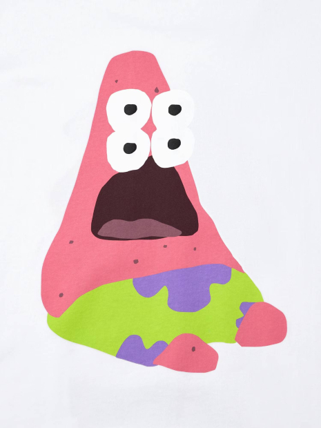 Футболка с принтом SpongeBob SquarePants UNIQLO 1159834478 (Белый XS)