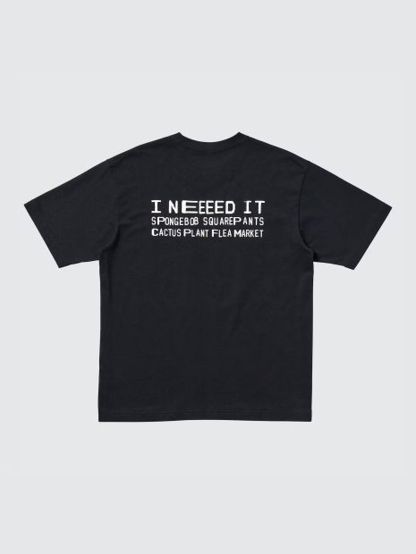 Футболка с принтом SpongeBob SquarePants UNIQLO 1159834482 (Черный XS)