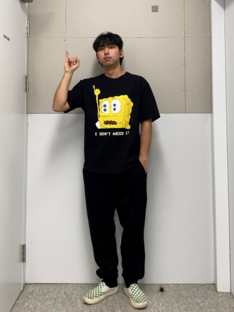 Футболка с принтом SpongeBob SquarePants UNIQLO 1159834482 (Черный XS)