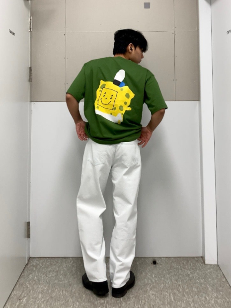 Футболка с принтом SpongeBob SquarePants UNIQLO 1159834491 (Зеленый XS)