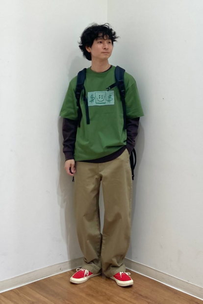 Футболка с принтом SpongeBob SquarePants UNIQLO 1159834491 (Зеленый XS)