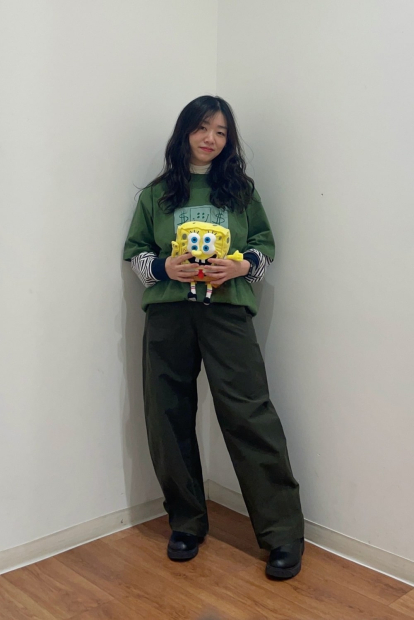 Футболка с принтом SpongeBob SquarePants UNIQLO 1159834491 (Зеленый XS)