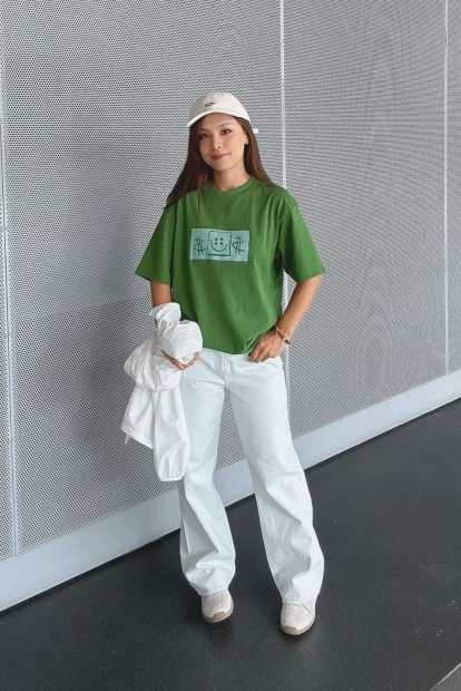 Футболка с принтом SpongeBob SquarePants UNIQLO 1159834491 (Зеленый XS)