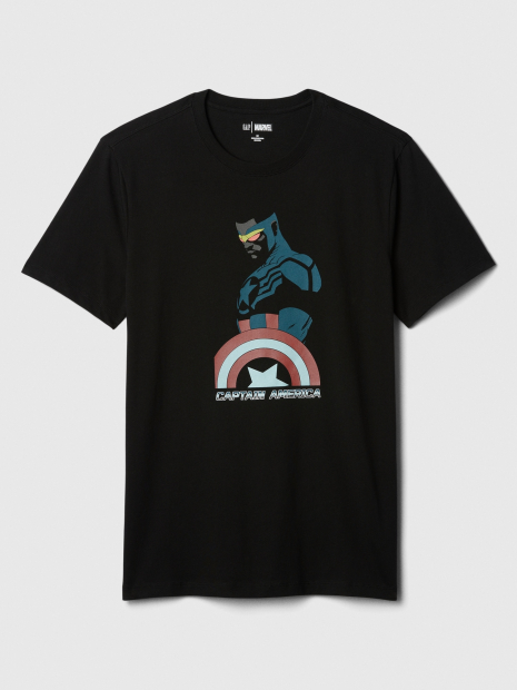 Чоловічі футболки GAP з принтом Marvel 1159834733 (Чорний L)