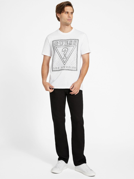 Мужская футболка Guess с принтом 1159834934 (Белый L)